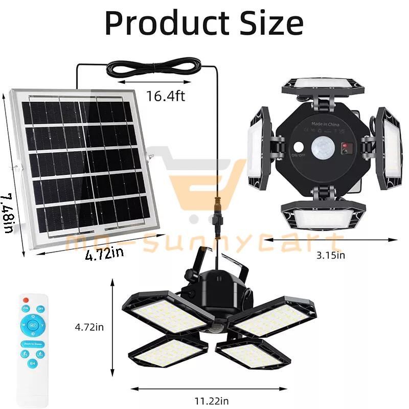 168LED Solar Pendant Light Outdoor Indoor Solar Powered Motion Sensor Shed Light