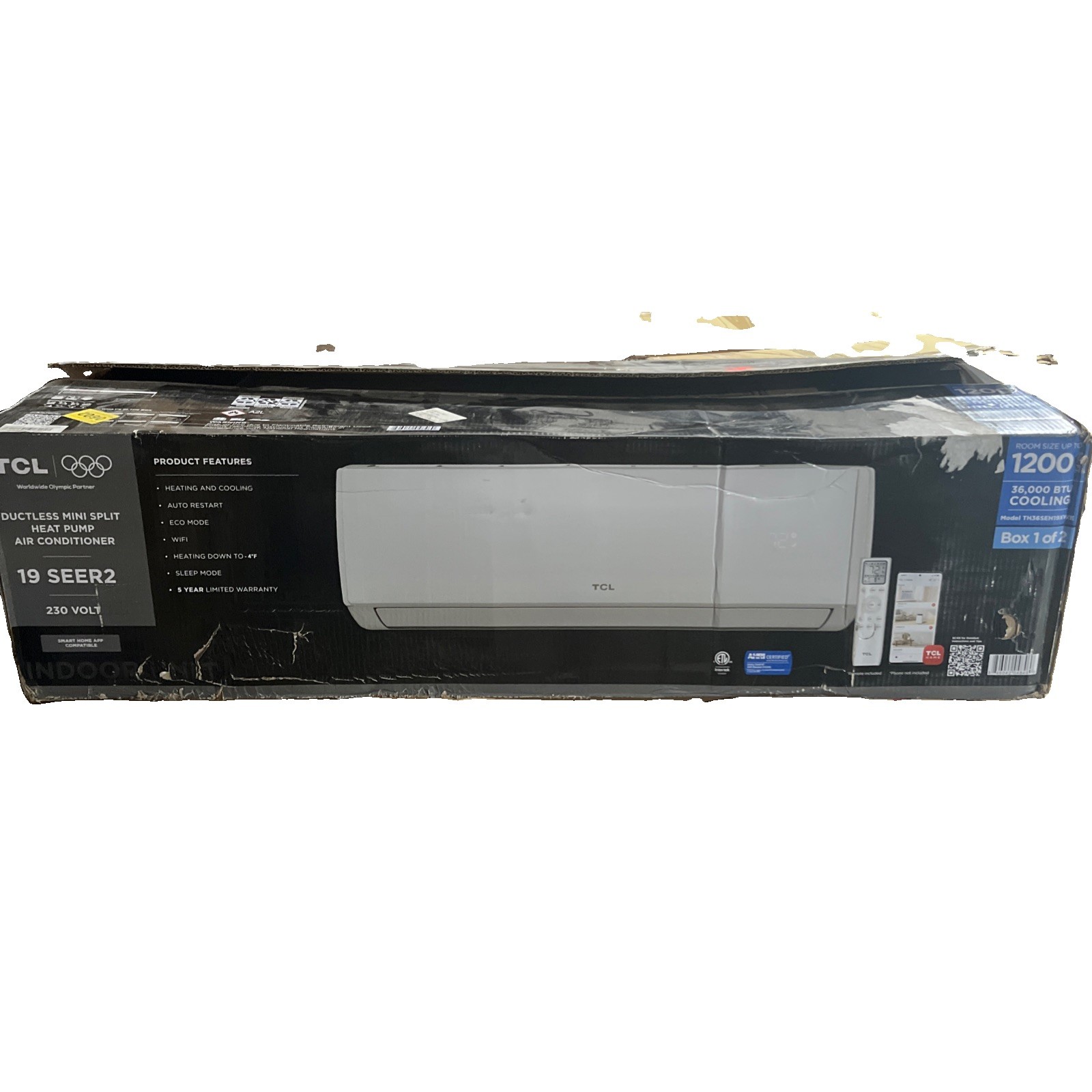 NEW!! TCL 36,000 BTU Ductless Mini Split Heat Pump AC ONLY Indoor Unit