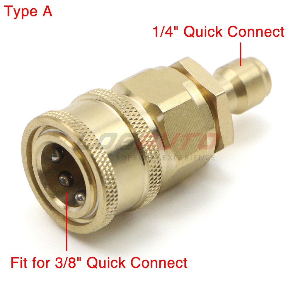 Pressure Washer Adapter 3/8″ Male to 1/4″ Female or 1/4″ to 3/8″ Quick Connect