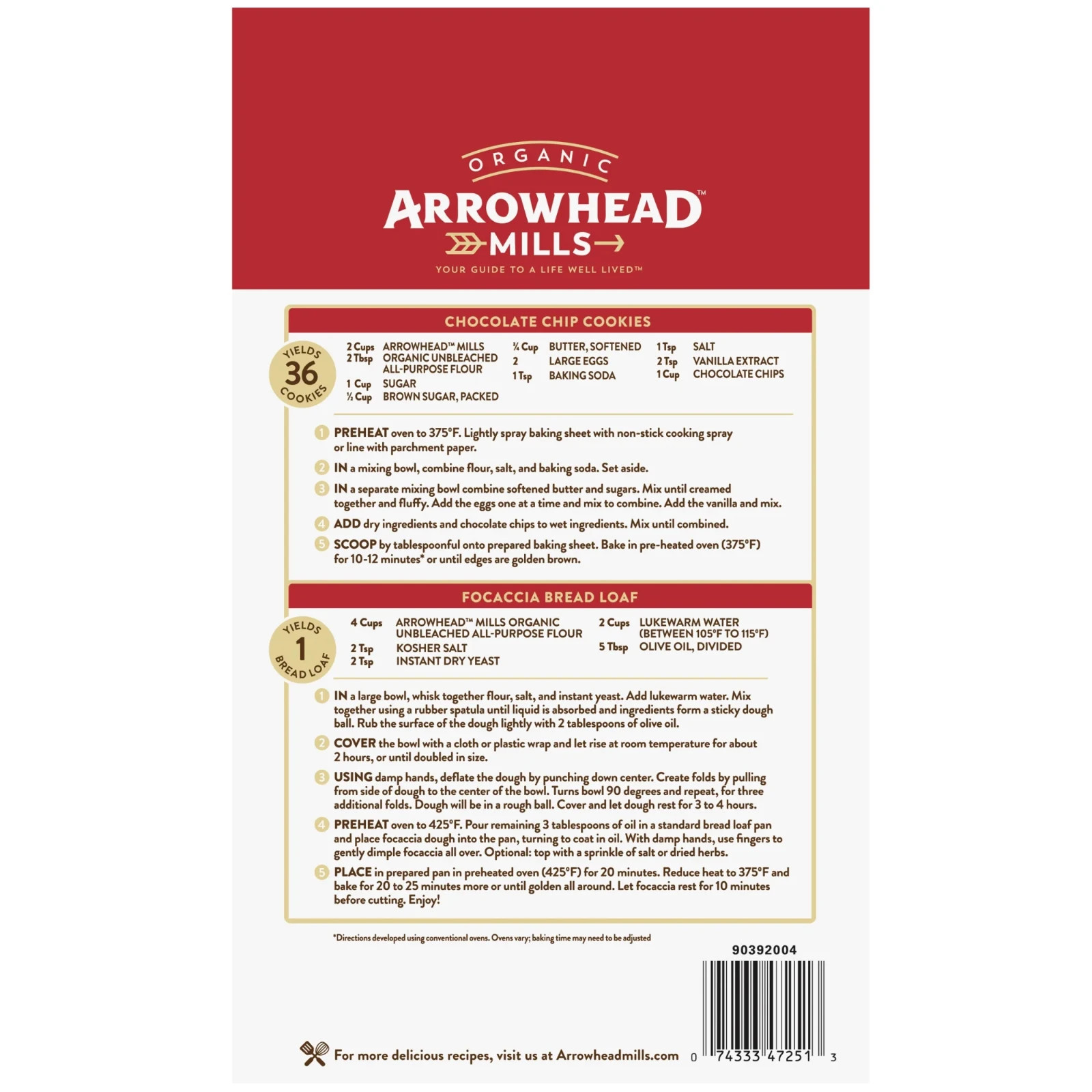 Arrowhead Mills Organic Unbleached Baking Flour – 5 lb