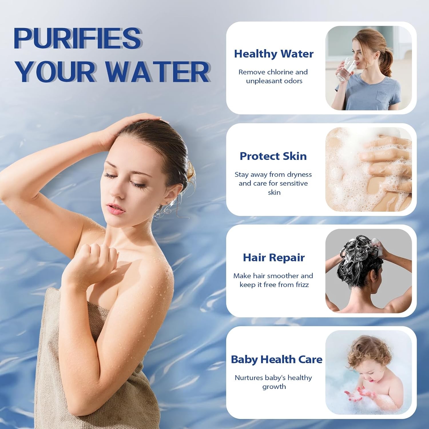 Bath Filter 8 Stages Bath Water Filter Bath Flter Tub Removes Lead Chlorine New