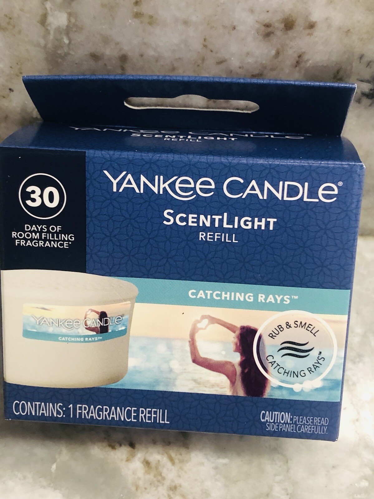 ShipN24Hours. New-Yankee Candle “Catching Rays”. ScentLight Refill.