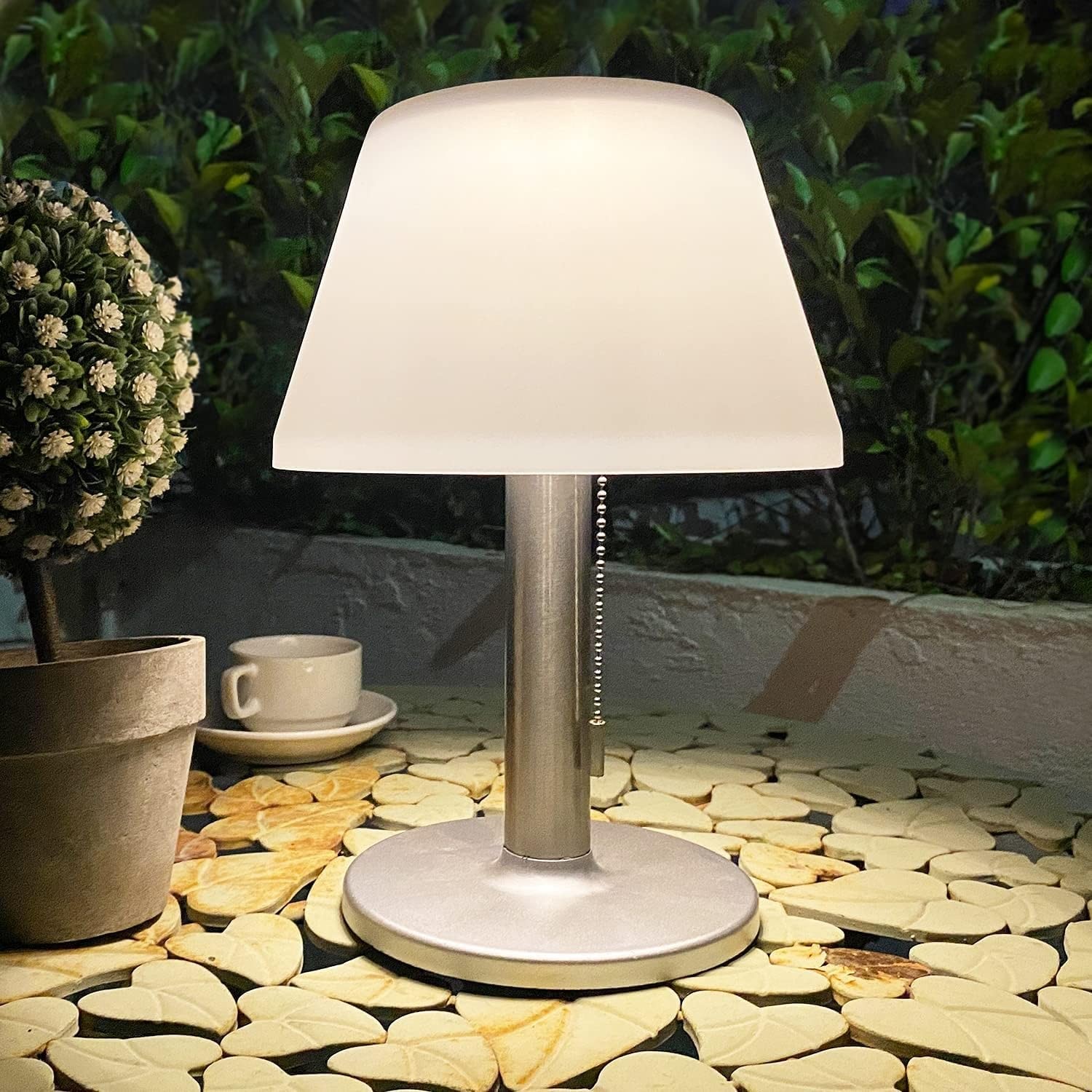 Dimmable LED Solar Table Lamp – Waterproof Cordless Outdoor & Indoor Use