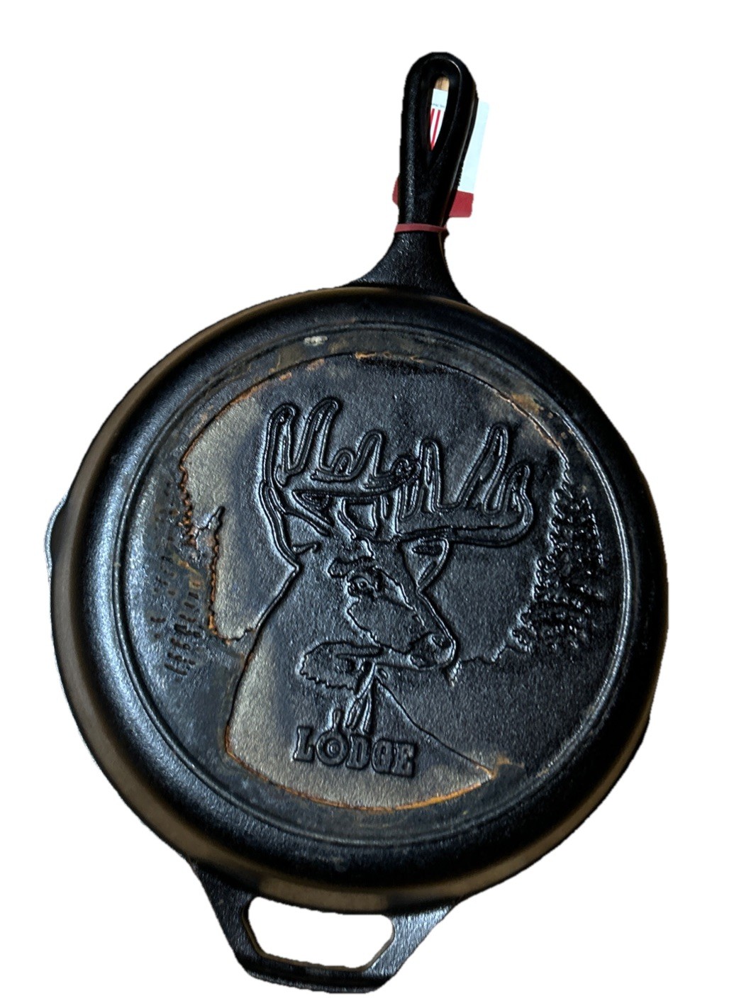 Lodge Wildlife Series-10.25″ Cast Iron Skillet with Deer Scene, 10.25″, Black