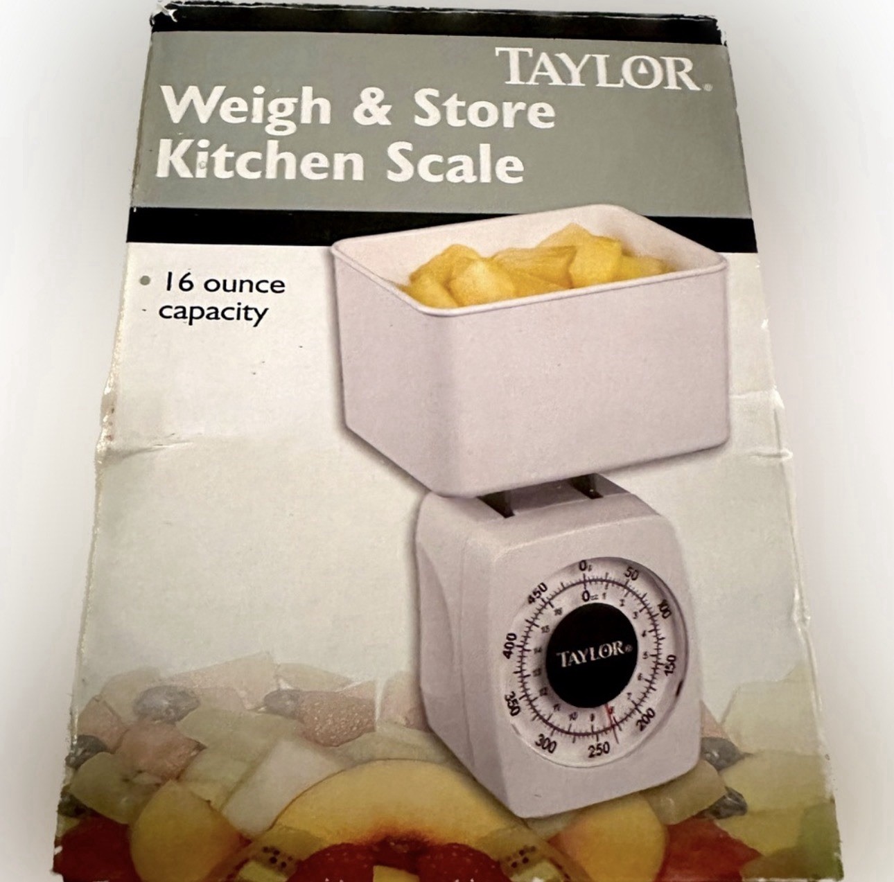 TAYLOR Weigh & Store Kitchen Scale diet eat right healthy portion control 16 oz