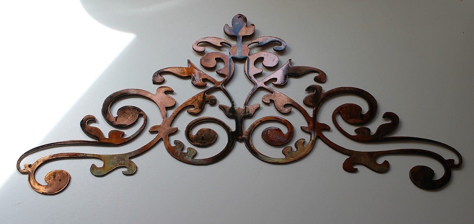 Ornamental Scroll – Metal Wall Art – Copper 25″ x 11 3/4″