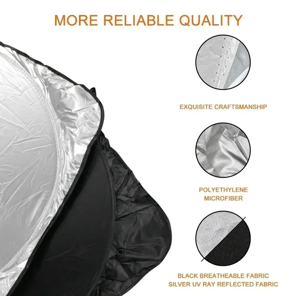 Foldable Windshield Sun Shade – UV Blocking,Foldable Dual-Panel 59.06 x 27.56 in