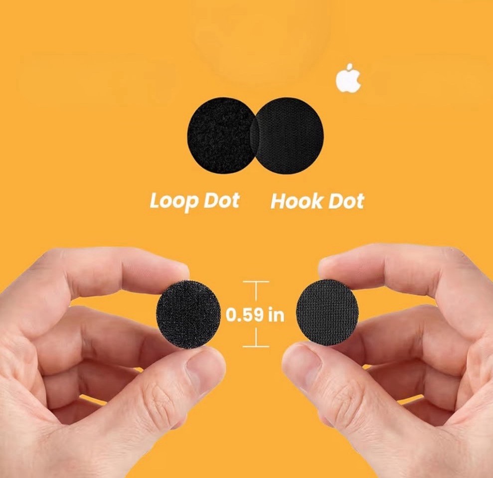 Self Adhesive Hook & Loop Dots 800pcs 0.59in Strong Sticky Back Nylon Dots Tape