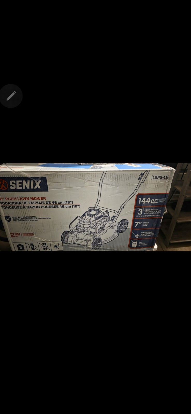 Senix L1 18in Pushmower