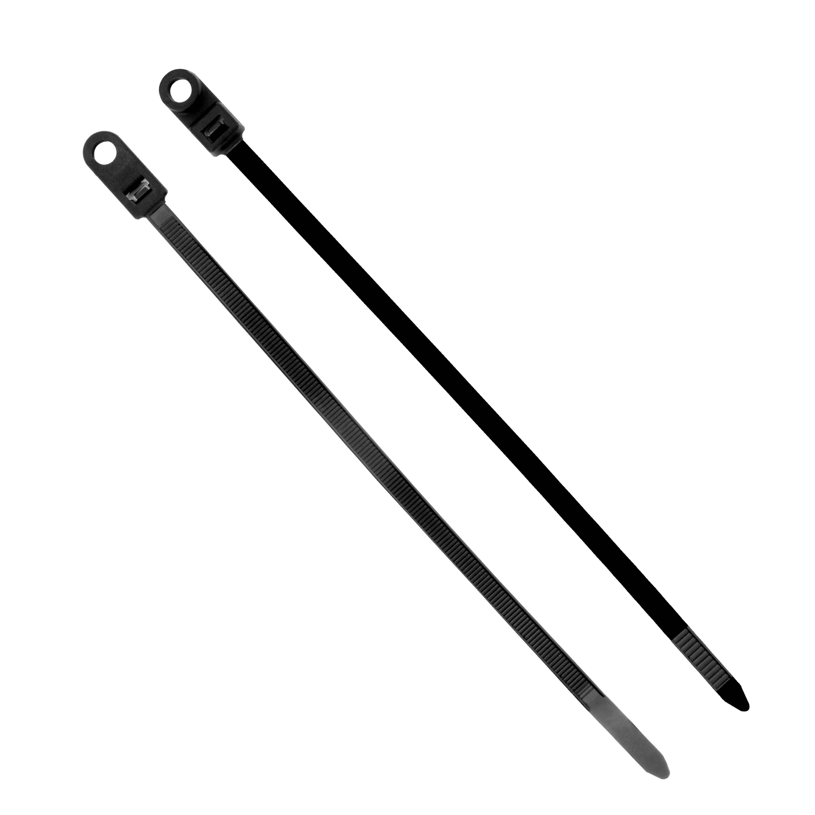 100 Nylon Cable Wire Zip Ties Mounting Hole Nail Screw 50 LBS 10″ Inch Black