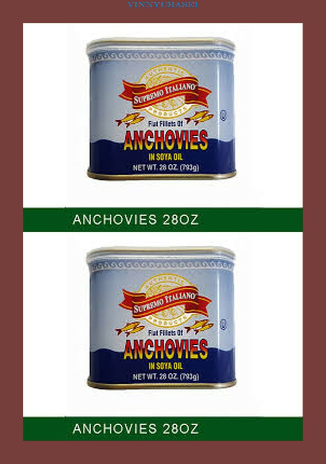 2x Big Anchovies FLAT Fillets in Oil 793gm 28 OZ Anchovy TASTY! FREE SHIPPING