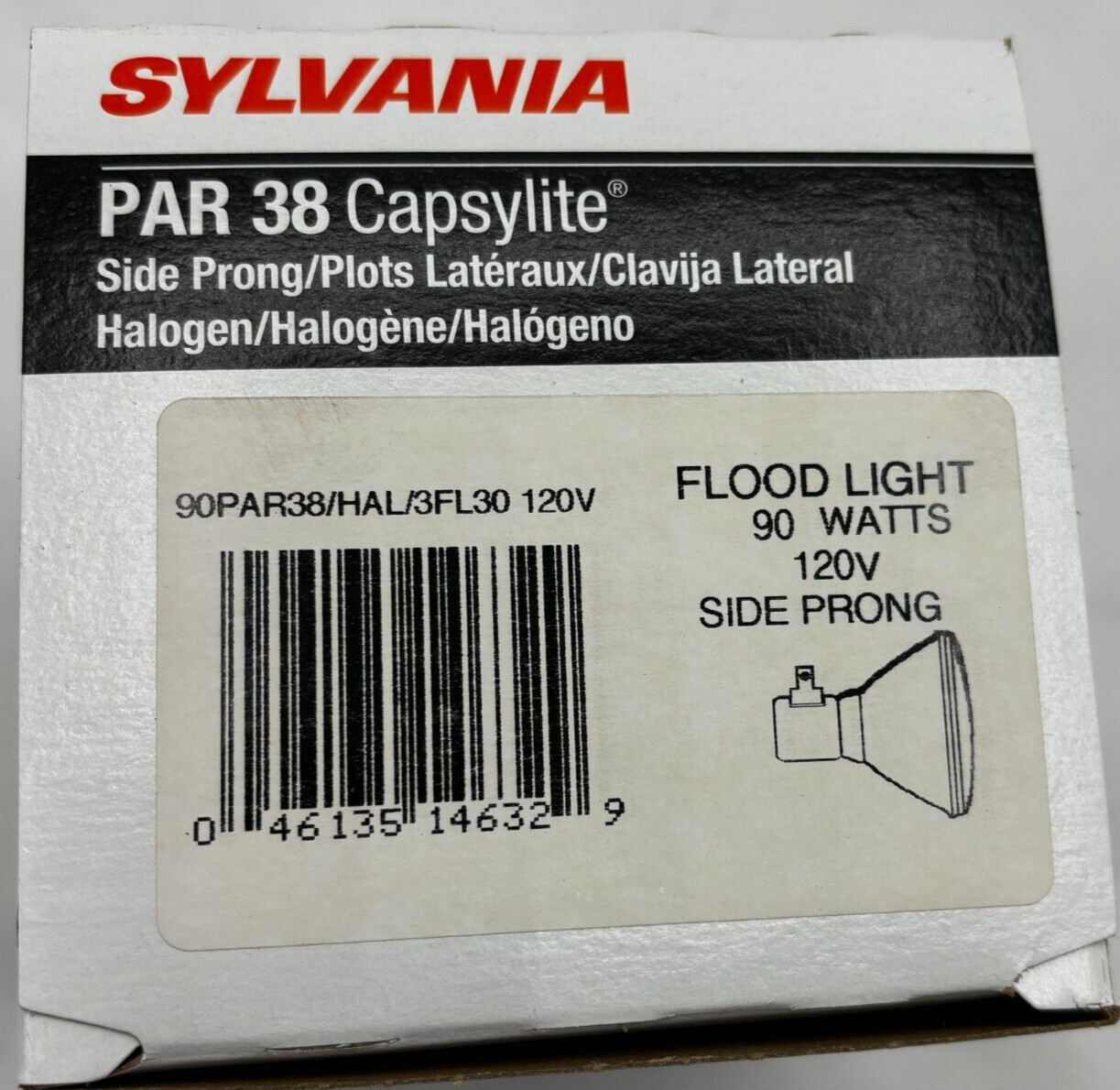 Sylvania 90 Watt Flood Light Par 38 120 Volts 90PAR/HAL/3FL30 LOT OF 5🔔