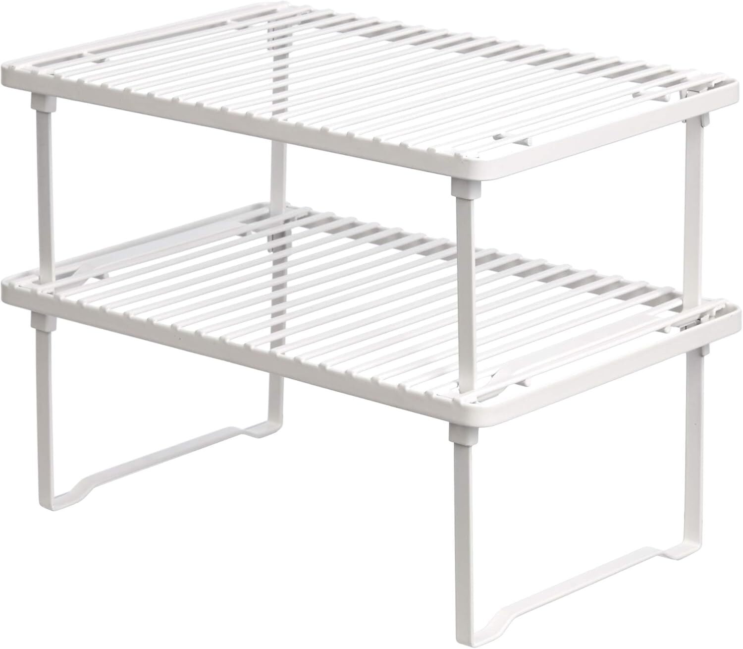 Stackable Metal Kitchen Storage Shelves, Set of 2 -12.5″ L x 8″ D x 4.5″ H