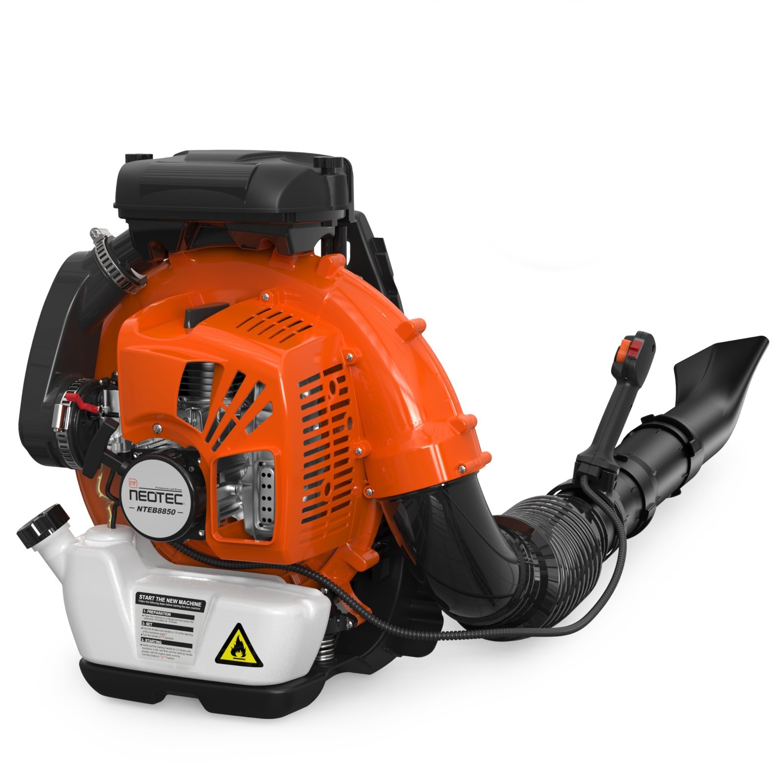 Commercial Backpack Leaf Blower Snow Blowers 75.6CC 2-Stroke Gas Powered 847CFM