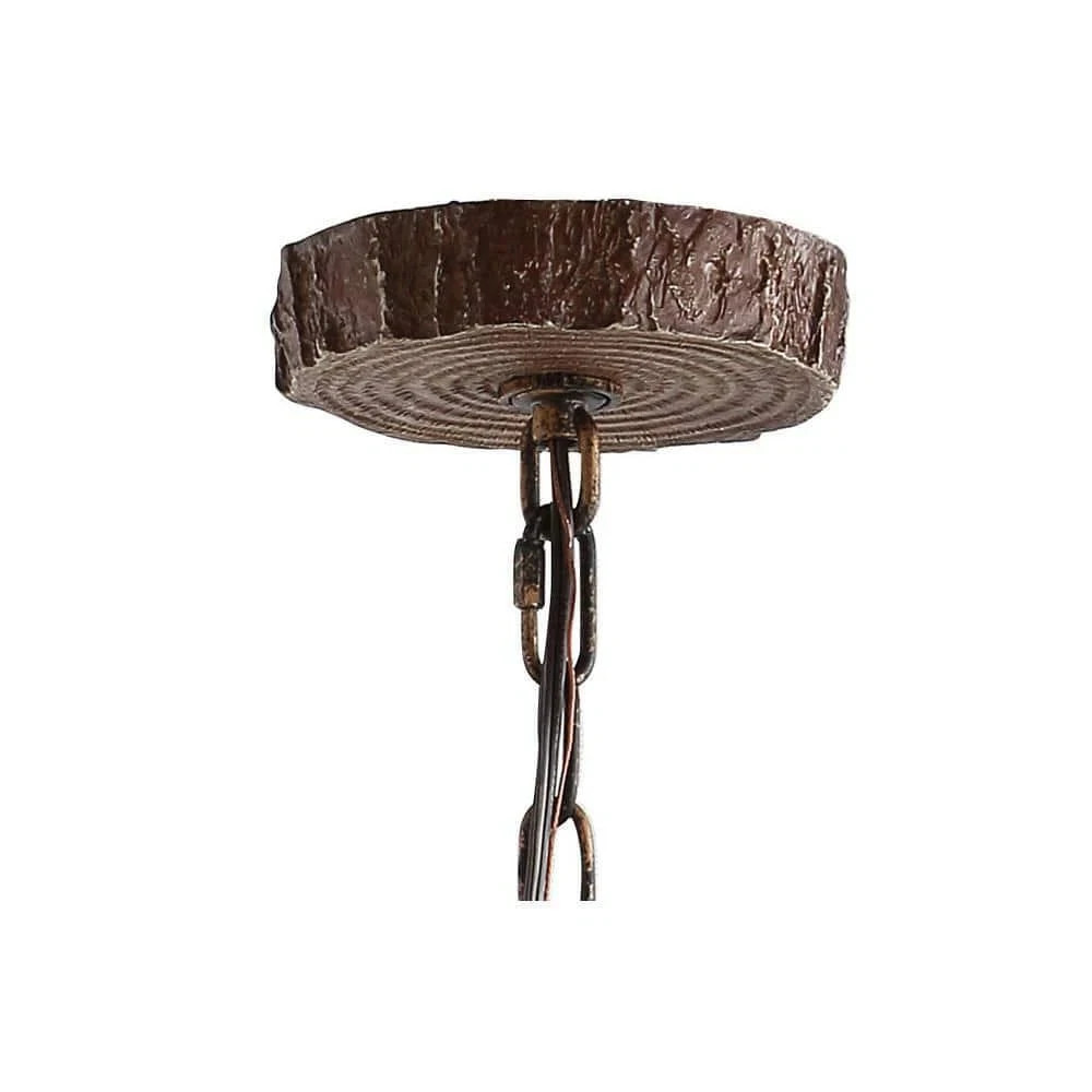 JONATHAN Y Eldora 26 in. Adjustable Resin Antler 4-Light Brown LED Chandelier