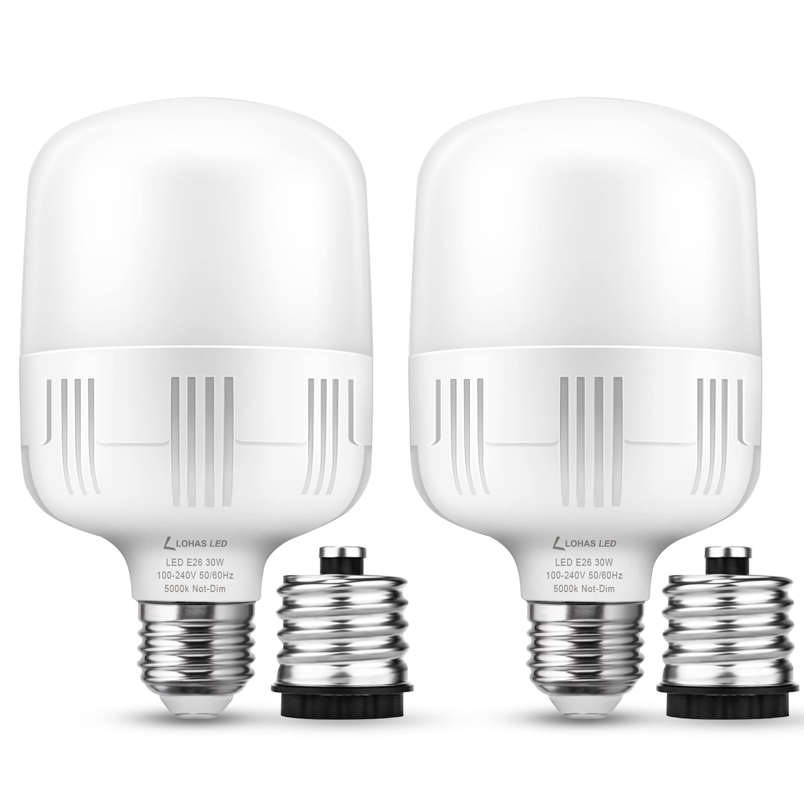 Super Bright Light Bulbs, 250-300W Equivalent 3400LM E26 Garage LED Bulb, 500…