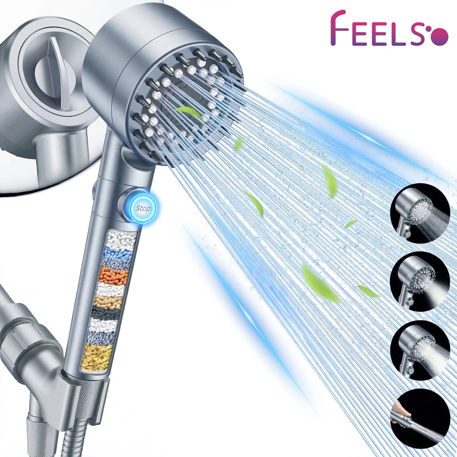 Filtered Shower Head with Handheld,18-Stage Filter, Upgraded Anti-clog Nozzles