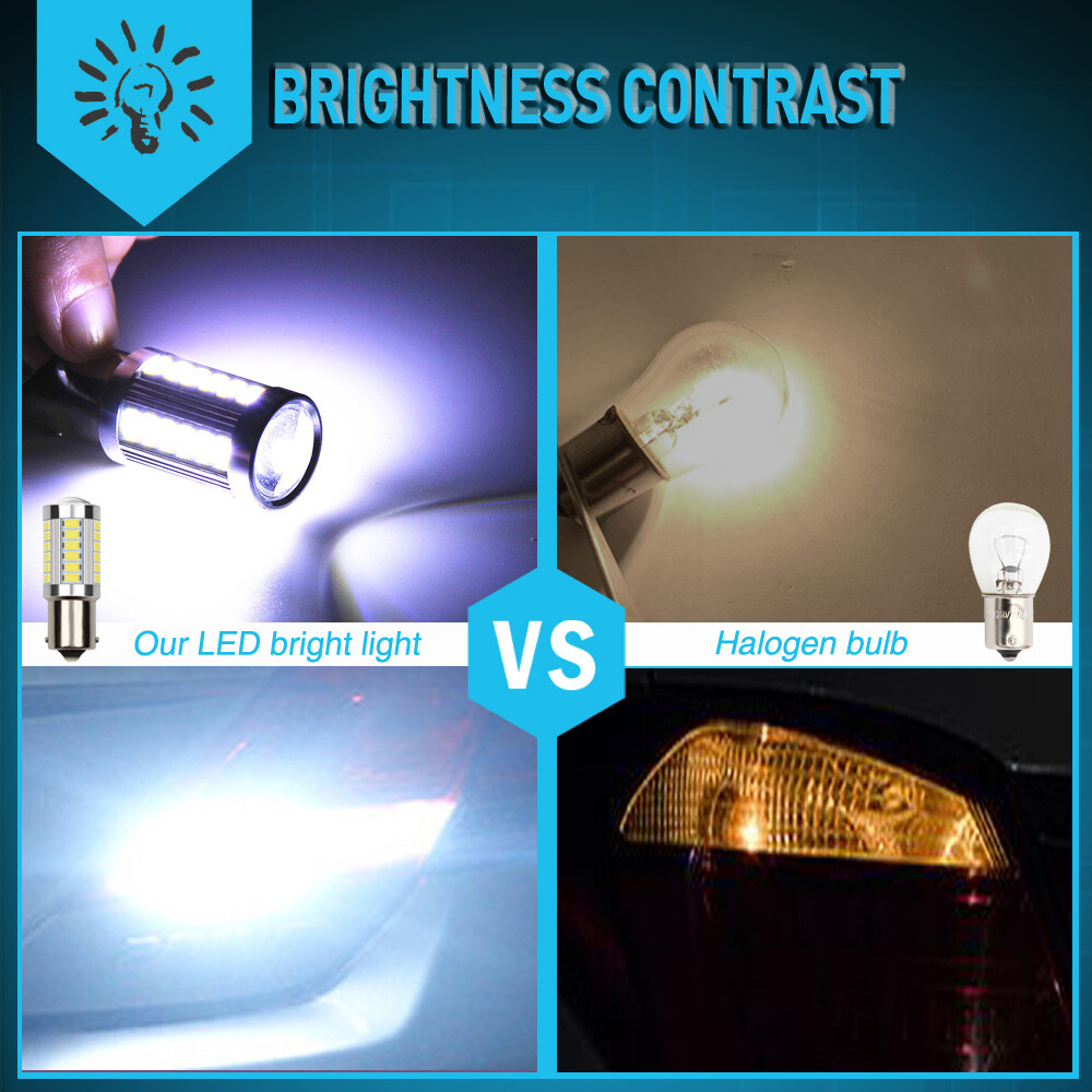 2X 1156 LED Reverse Light Canbus Error Free 110W Backup Bulbs 6000K Xenon White