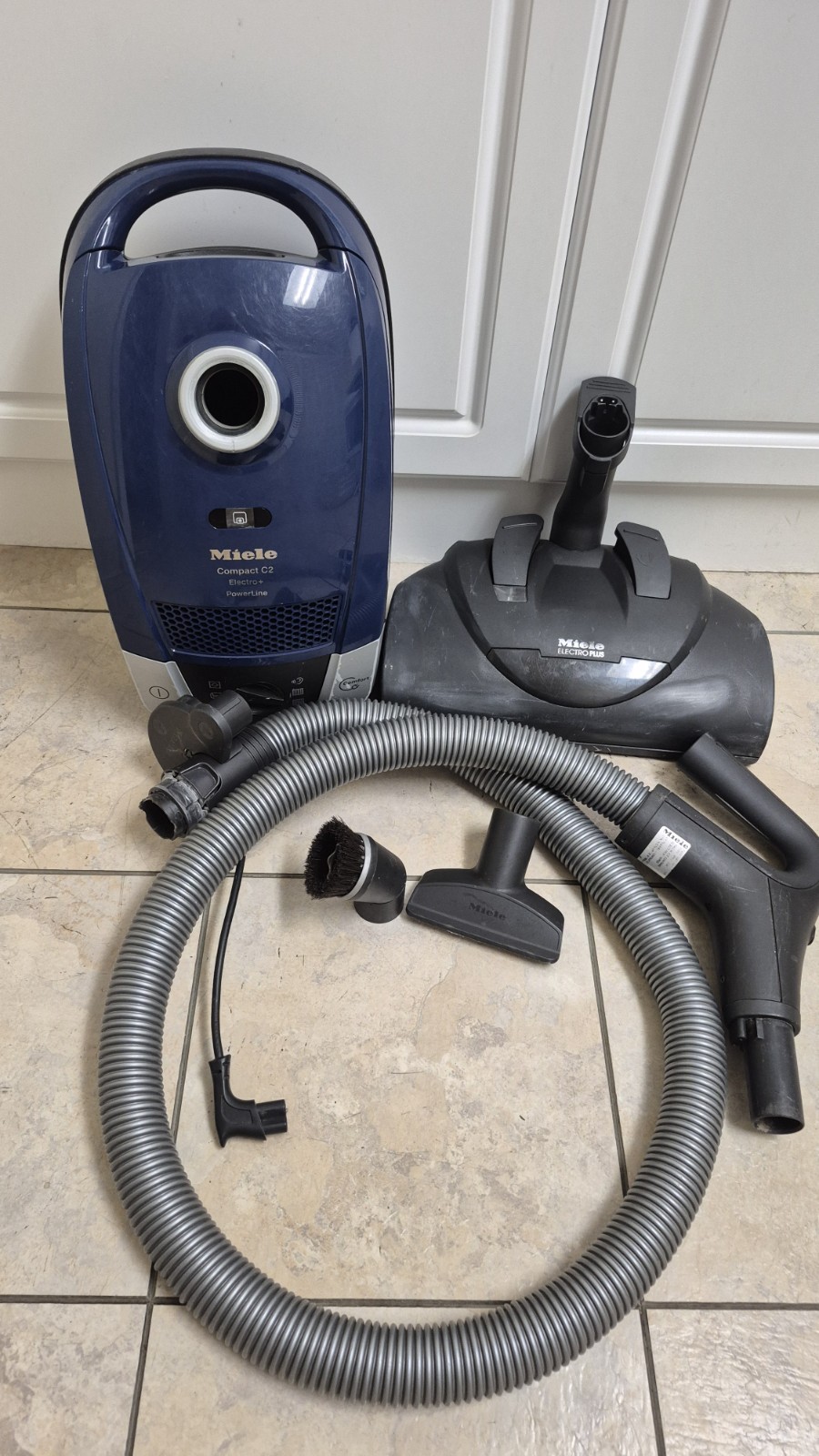 Miele C2 Electro + Powerline SDCE0 Canister Hose , Power Head Brush, Attachments