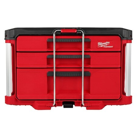 Milwaukee Tool 48-22-8447 Packout Multi-Depth 3-Drawer Tool Box, Polypropylene,